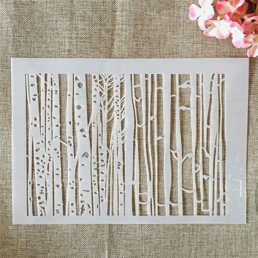 

A4 29cm Forest Tree DIY Layering Stencils Wall Painting Scrapbook Coloring Embossing Album Decorative Template