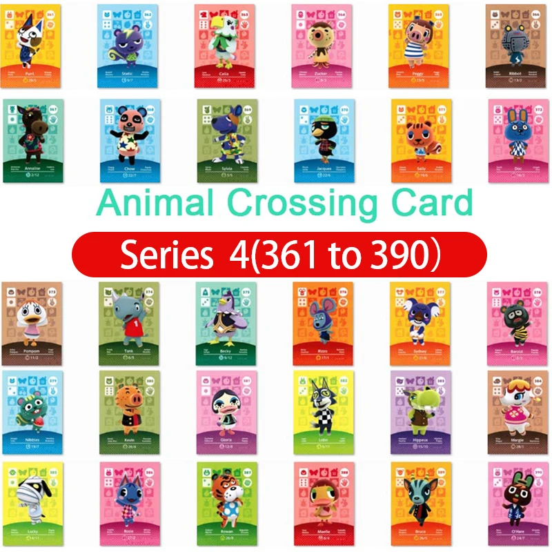 Карточка Amiibo для скрещивания животных карточка серия 4 Nfc карта 361 до 390 работа Ns