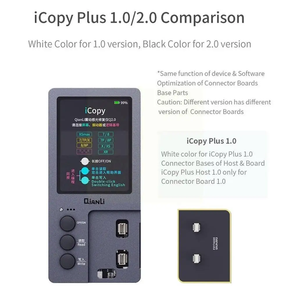 

Repair Programmer Board For iPhone Copy Plus 2.0 LCD Original Screen Tone/Virbrator/Battery/Headset Color/True Z6R6