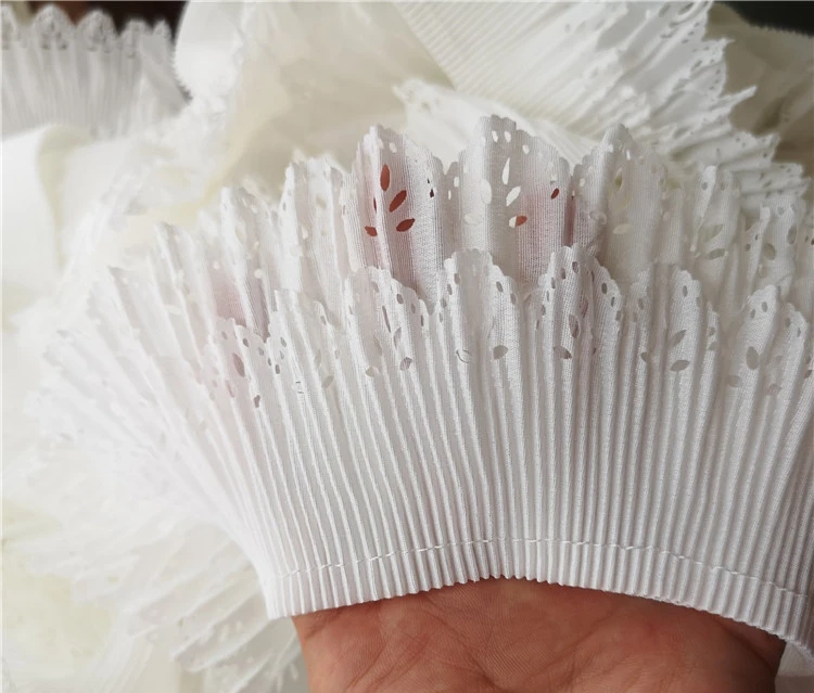 

10yard long, 8cm wide, pastoral style, white pleated collar, cuffs, trousers, and lace trimming accessories