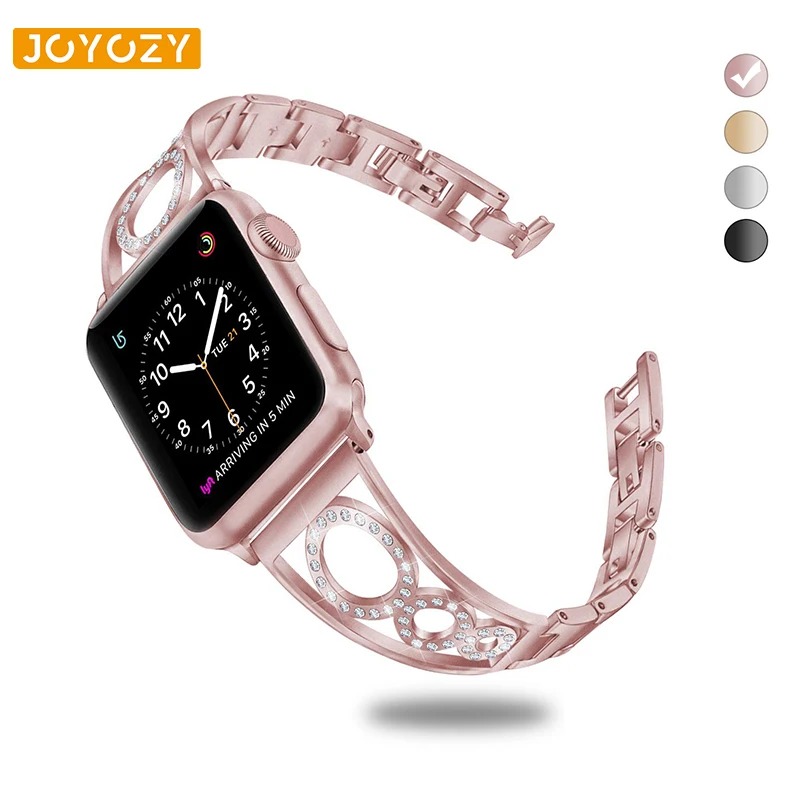 Joyozy прекрасный уникальный деловой женский ремешок для Apple watch band металлическая