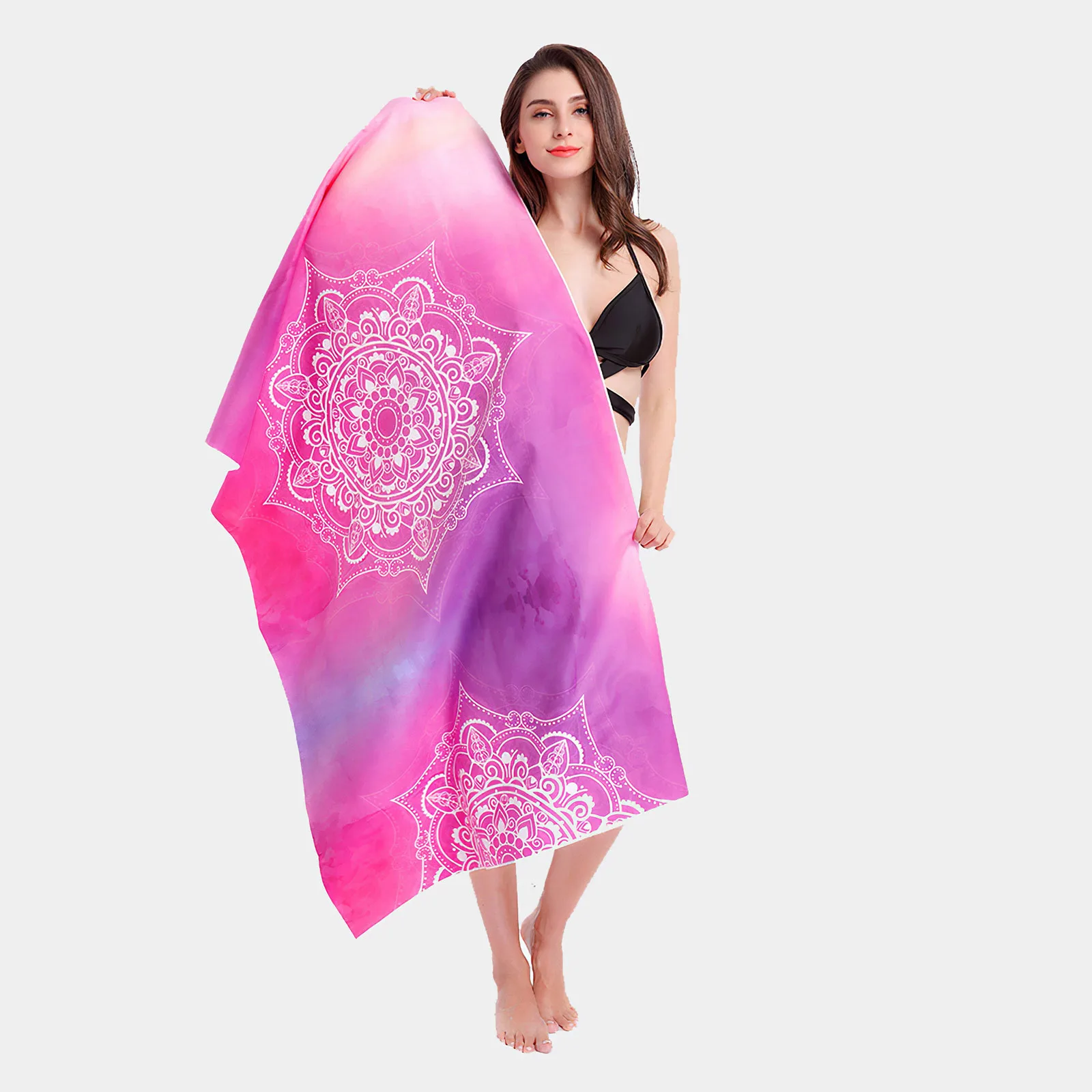 

Microfiber Printed Beach Towel Portable Adult Swimming Bath Beach Towel Outdoor Pool Towel Travel Compact Shower Double Faced