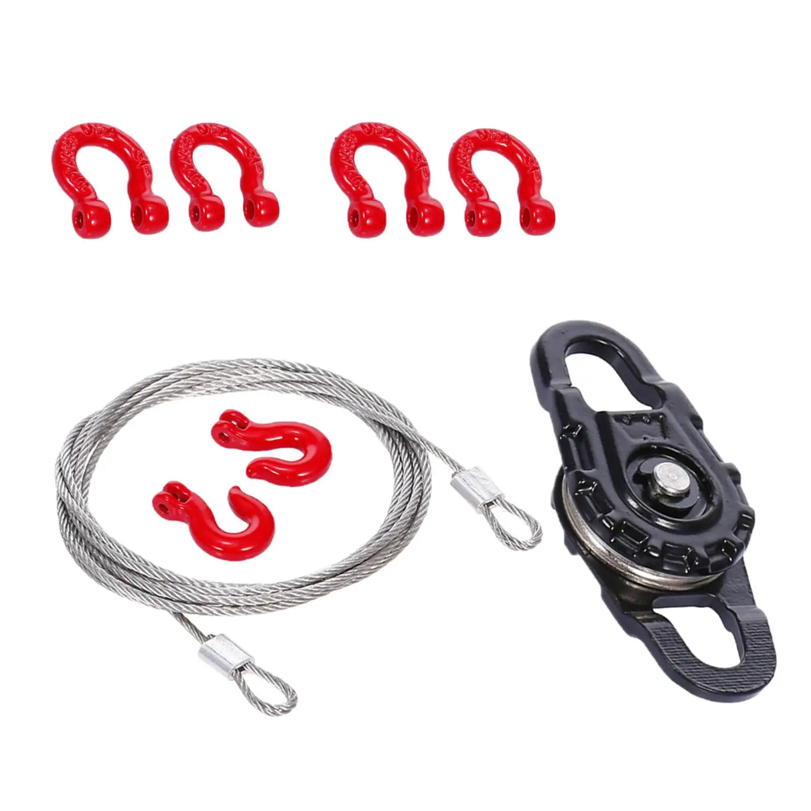 

RC Car 3 in 1 Winch D- Shackle Hook Tow Chain for TRX4 D90 HPI
