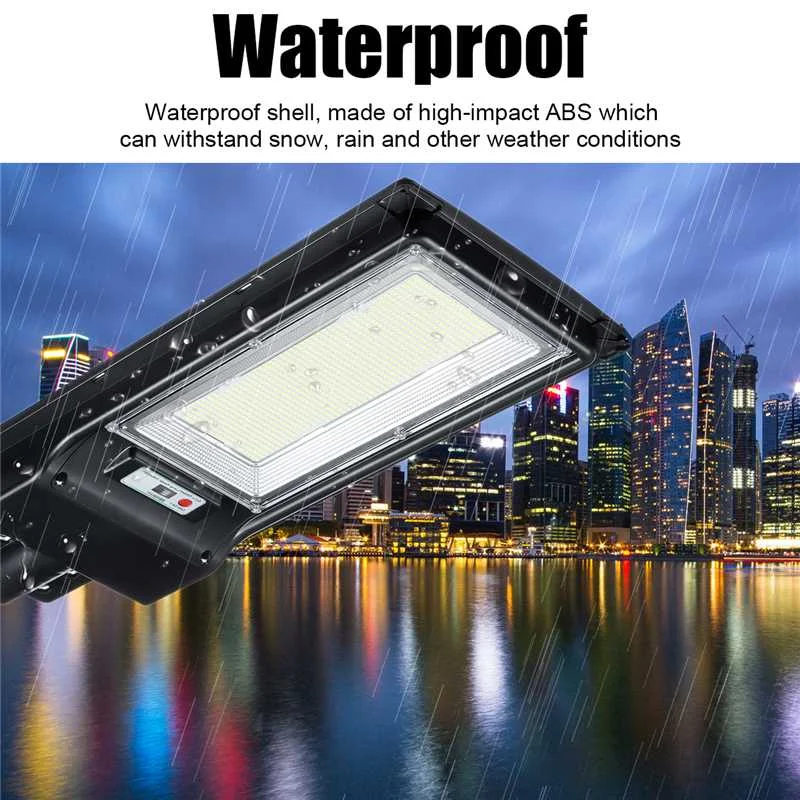

492/966LEDs Solar Street Light with Remote Control Radar Sensor Outdoor GardenPIR Motion Sensor Lamp Industrial Security Light