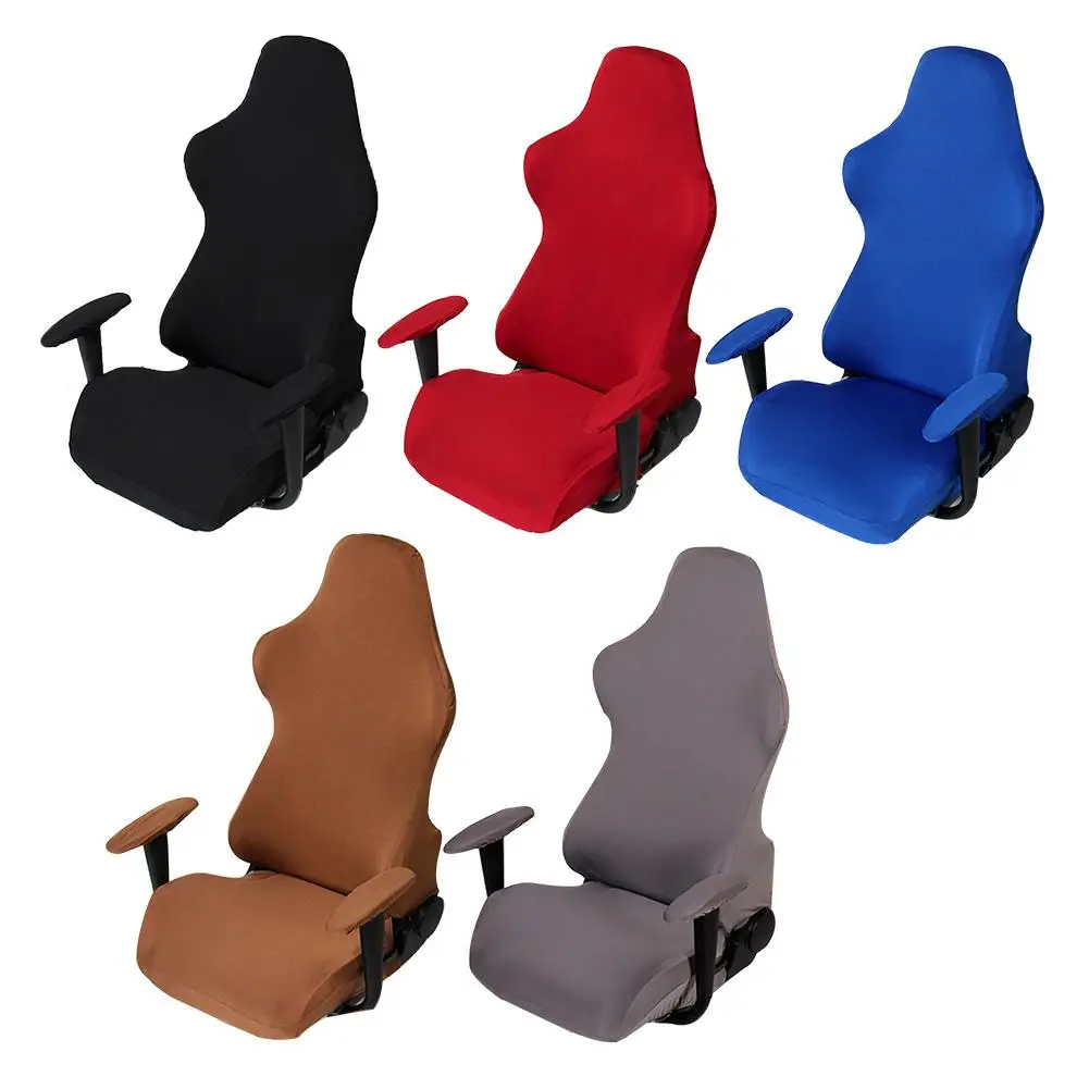 

Solid Color Chair Cover Polyester Game Chair Cover Office Slipcovers For Stretch Elastic Computer Internet E-sports Chair Covers