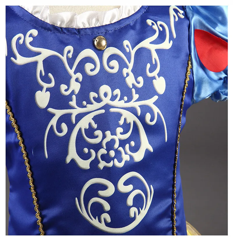 Нарядный Детский костюм Белоснежки платье принцессы для девочек От 2 до 8 лет