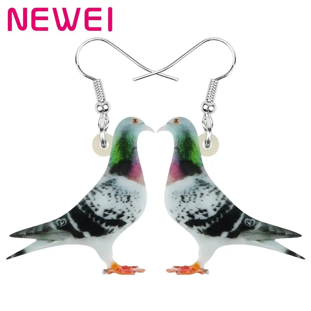 NEWEI акриловые висячие серьги в виде птиц для женщин девочек подростков детей