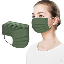 Masque buccal jetable unisexe à 4 couches, 10 pièces, Non tissé, anti-poussière, Protection faciale en tissu, pour adultes