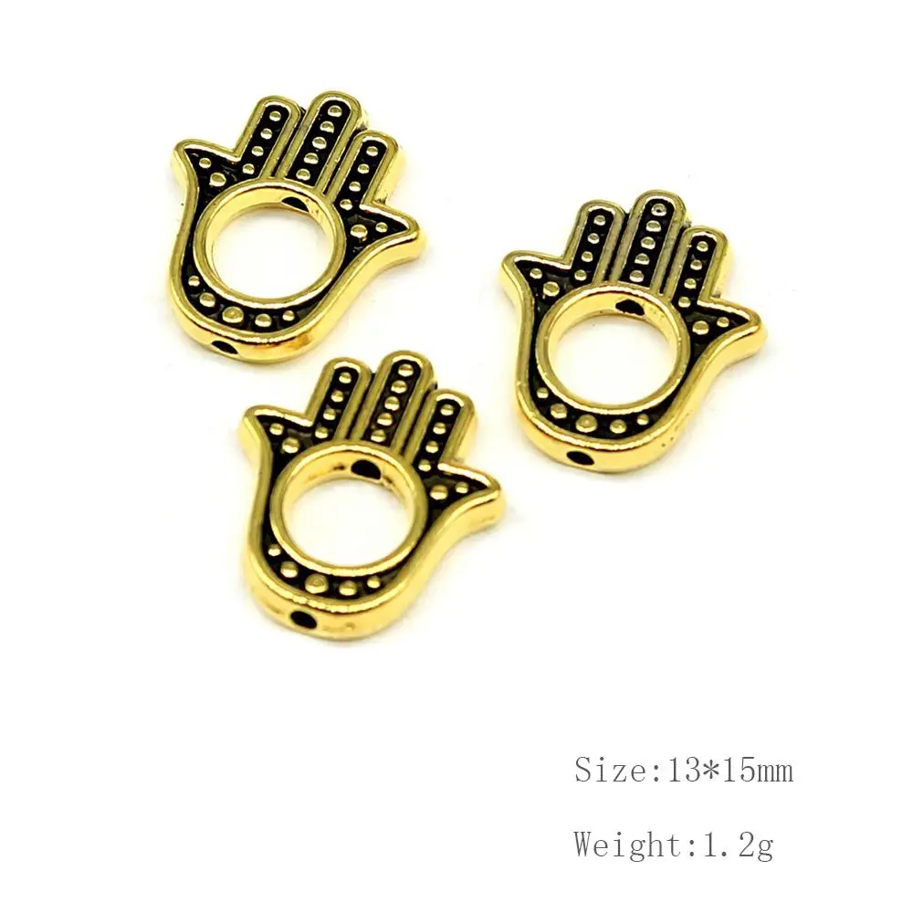 

Malzahar 25 Pieces Perforated Palm Small Hole Beads Jewelry Findings Components Diy Jewelry Making Accessories