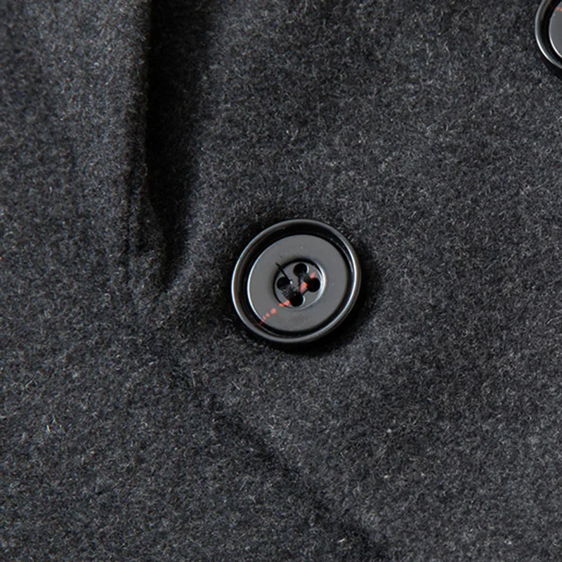 

iSurvivor 2021 Men Winter Autumn Nylon Overcaots Jackets Wool Coats Male Casual Fashion Slim Fit Double Breasted Jackets Hombre