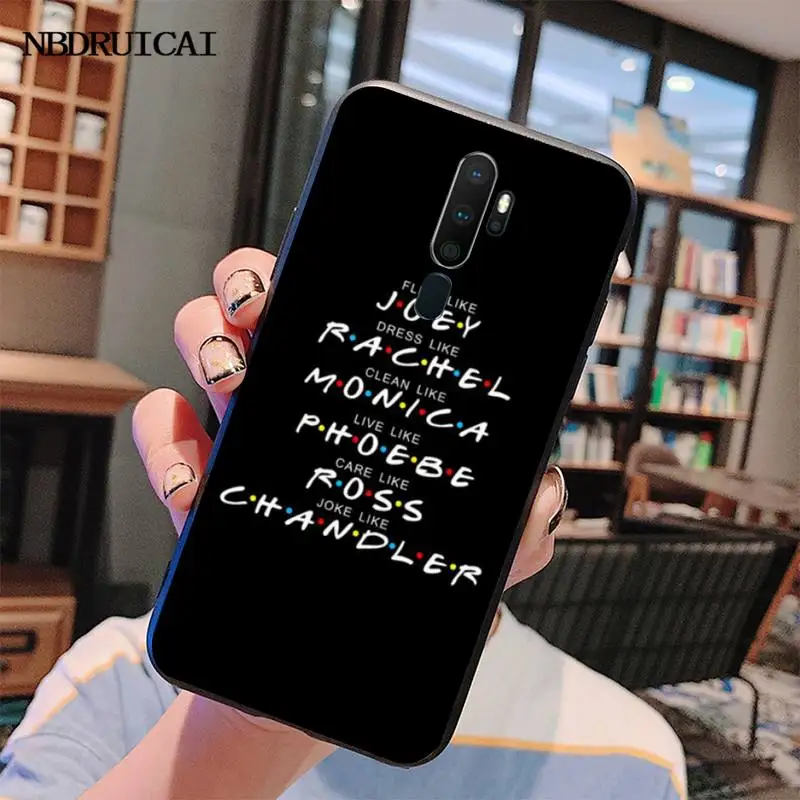 HPCHCJHM друзья вместе черный мягкий чехол для телефона из ТПУ Oppo A5 A9 2020 Reno Z Realme5Pro R11