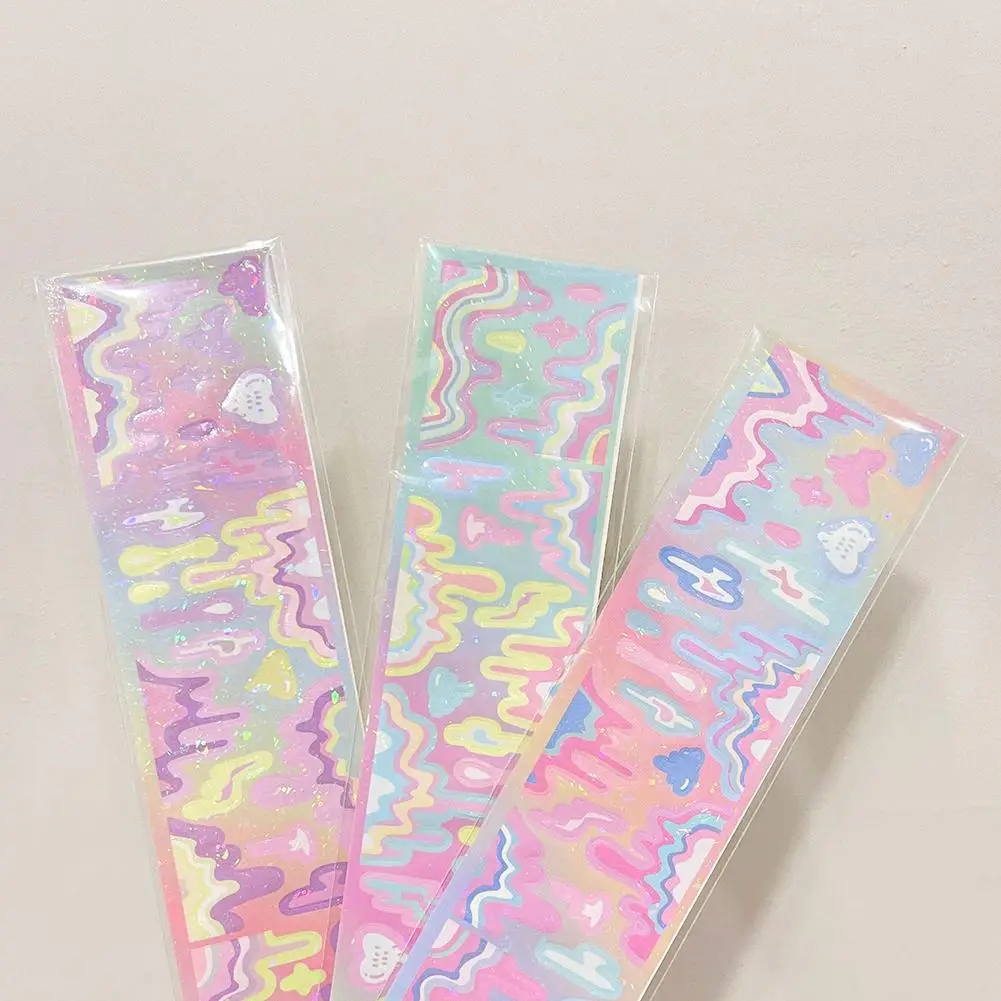 

STZ6590Gradient Color Wave Stickers Diy Scrapbooking Sti Decoration Calendar Ins Notebook Stationery Korean Kawaii Planner L8J7