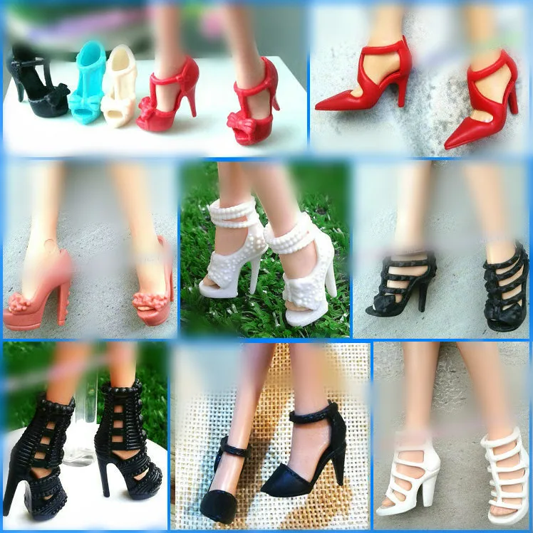 

Doll Shoes Mix style High Heels Sandals Boots Colorful Assorted Shoes Accessories For 30cm Doll Baby Xmas DIY Toy