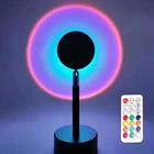 Проекционный RGB-светильник с дистанционным управлением, 16 ярких радужных атмосферных светодиодных ламп, ночник для украшения дома и спальни