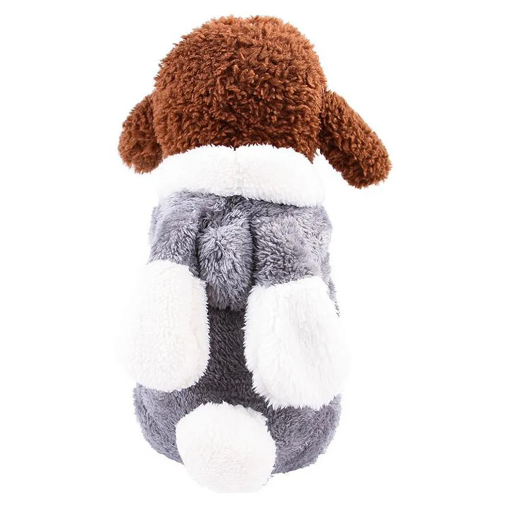 Зимняя Рождественская одежда с капюшоном и крылышками для питомцев кошек свитер