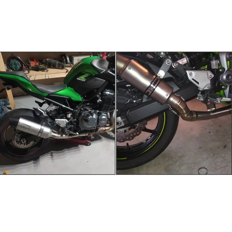 ZSDTRP 51 мм нержавеющая сталь мотоцикл Выхлопная средняя труба контакт средней