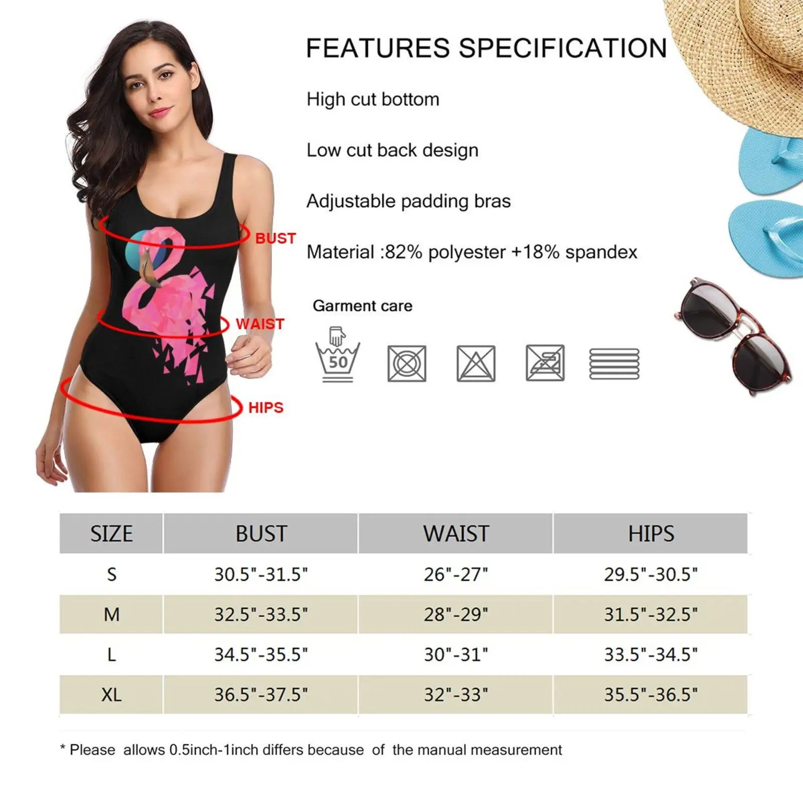 

Sexy Geometric Flamingo Women Swimsuit Deep Neck Backless Sleeveless Print Fitness Ladies Swimwear Women One Piece Swimsuit