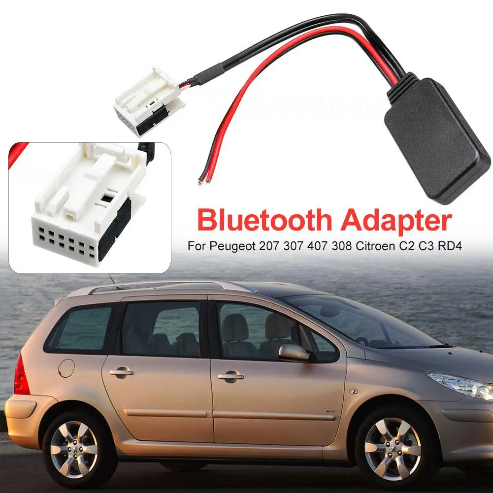 12 контактный модуль Bluetooth радио стерео AUX IN Aux кабель адаптер для Peugeot 207 307 407 308 Citroen