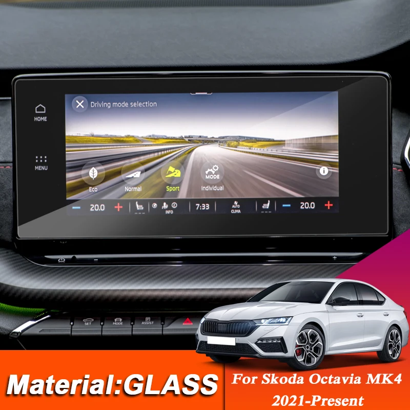 

Car Styling GPS Navigation Screen Glass Protect Film Sticker For Skoda Octavia MK4 2020-Present Dashboard Film InternalAccessory