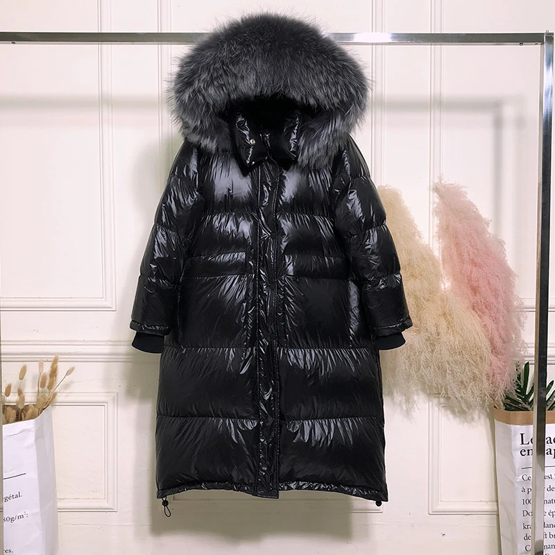Зимние парки для женщин 2019 белый пуховик на утином пуху плотное теплое пальто с