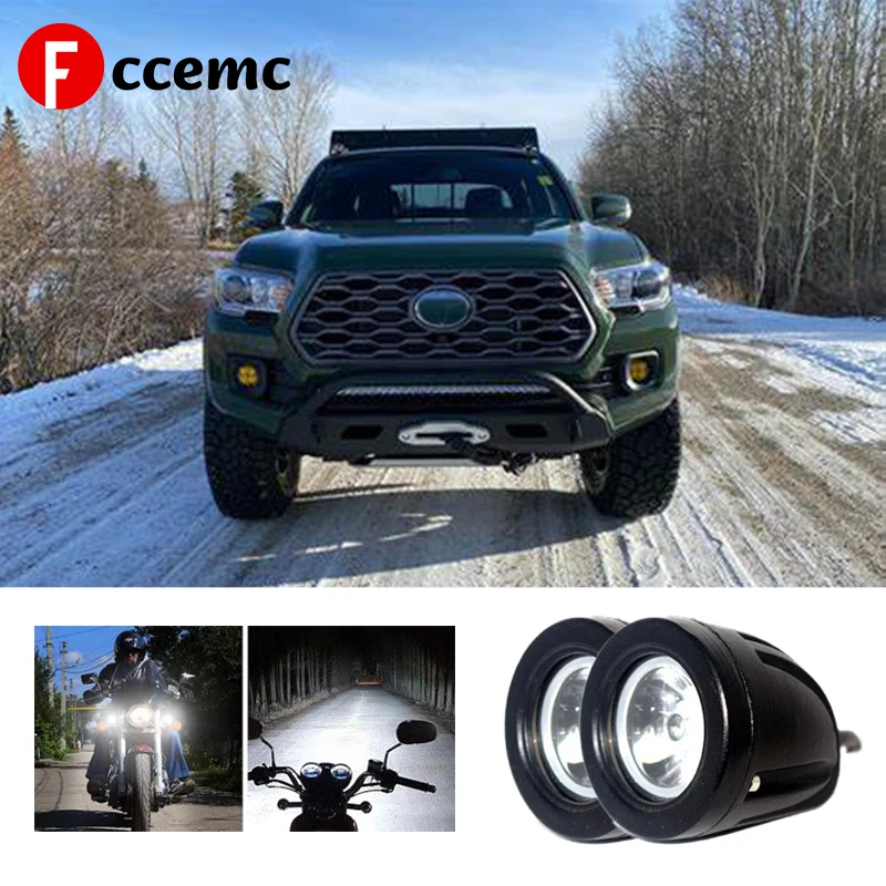 

Fccemc Led Work Light Combo High Power Driving Fog Lighting 10W Waterproof Suitable For Off Road Bike 2pcs Motorcyle Car