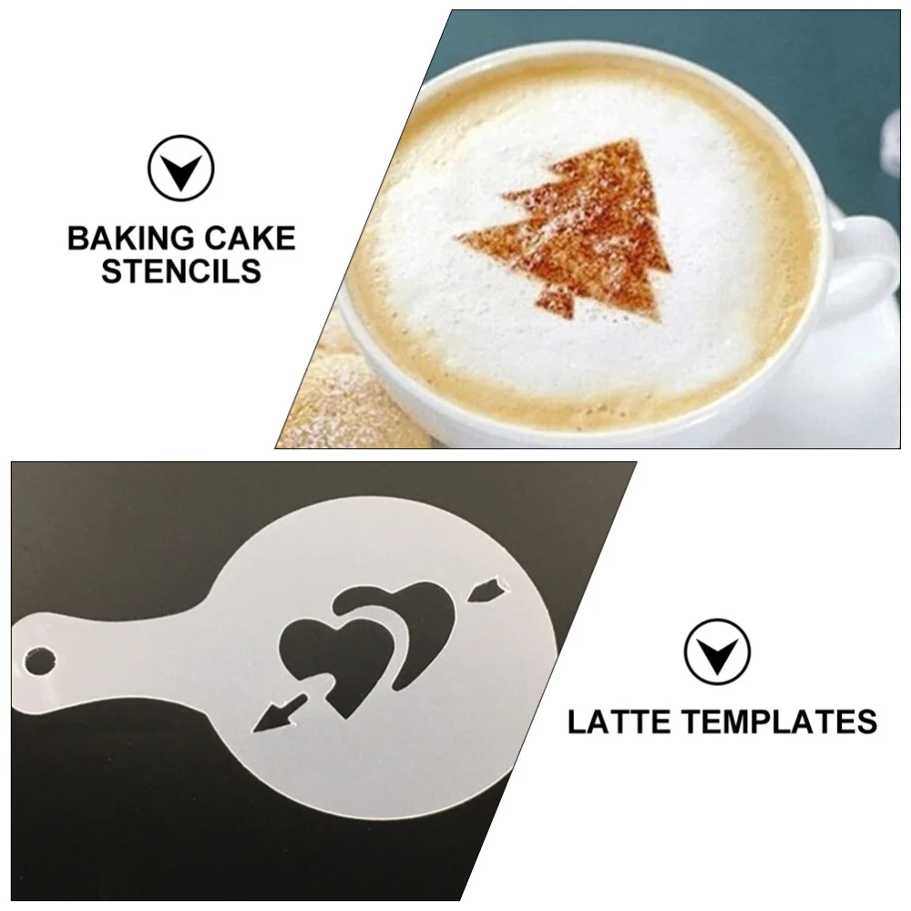 

80 Pcs Reusable Drawing Stencils Baking Stencils Coffee Stencils (White)