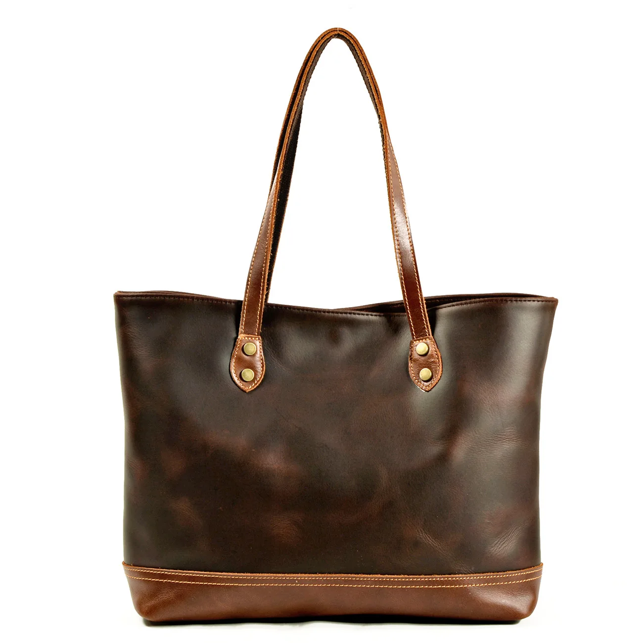 Большая вместительная сумка из воловьей кожи женская в европейском стиле