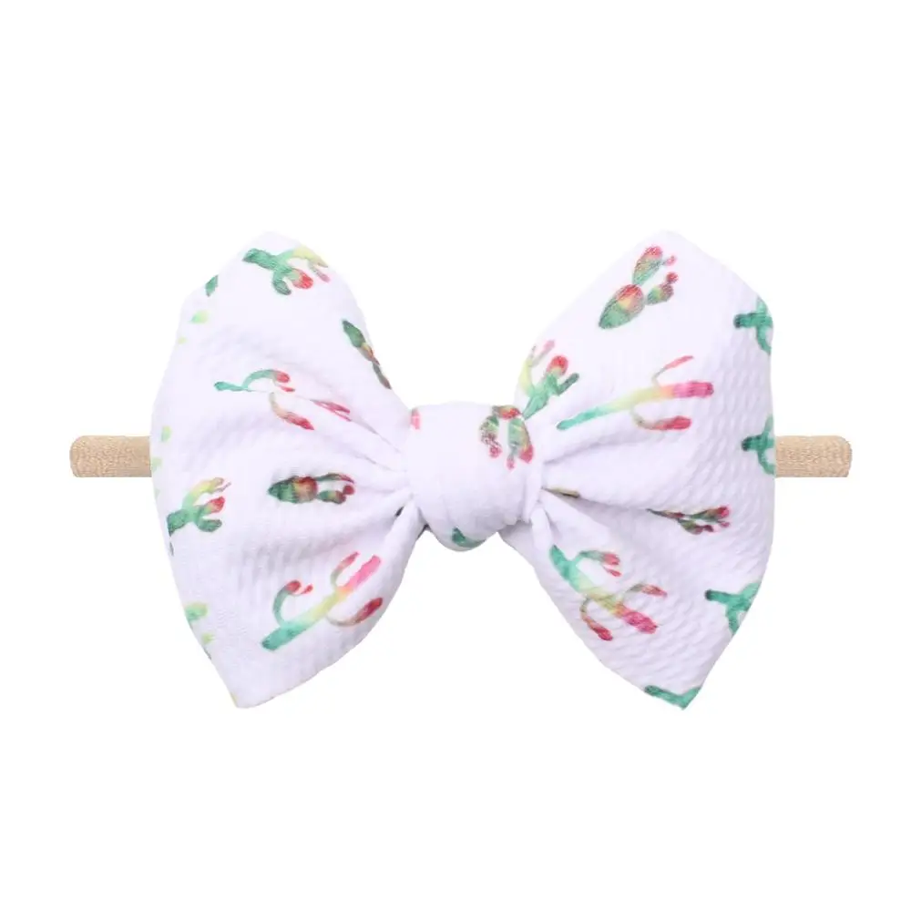 Цветочные нейлоновые повязки на голову 2020 Новинка Рождество 4 5 ''банты для
