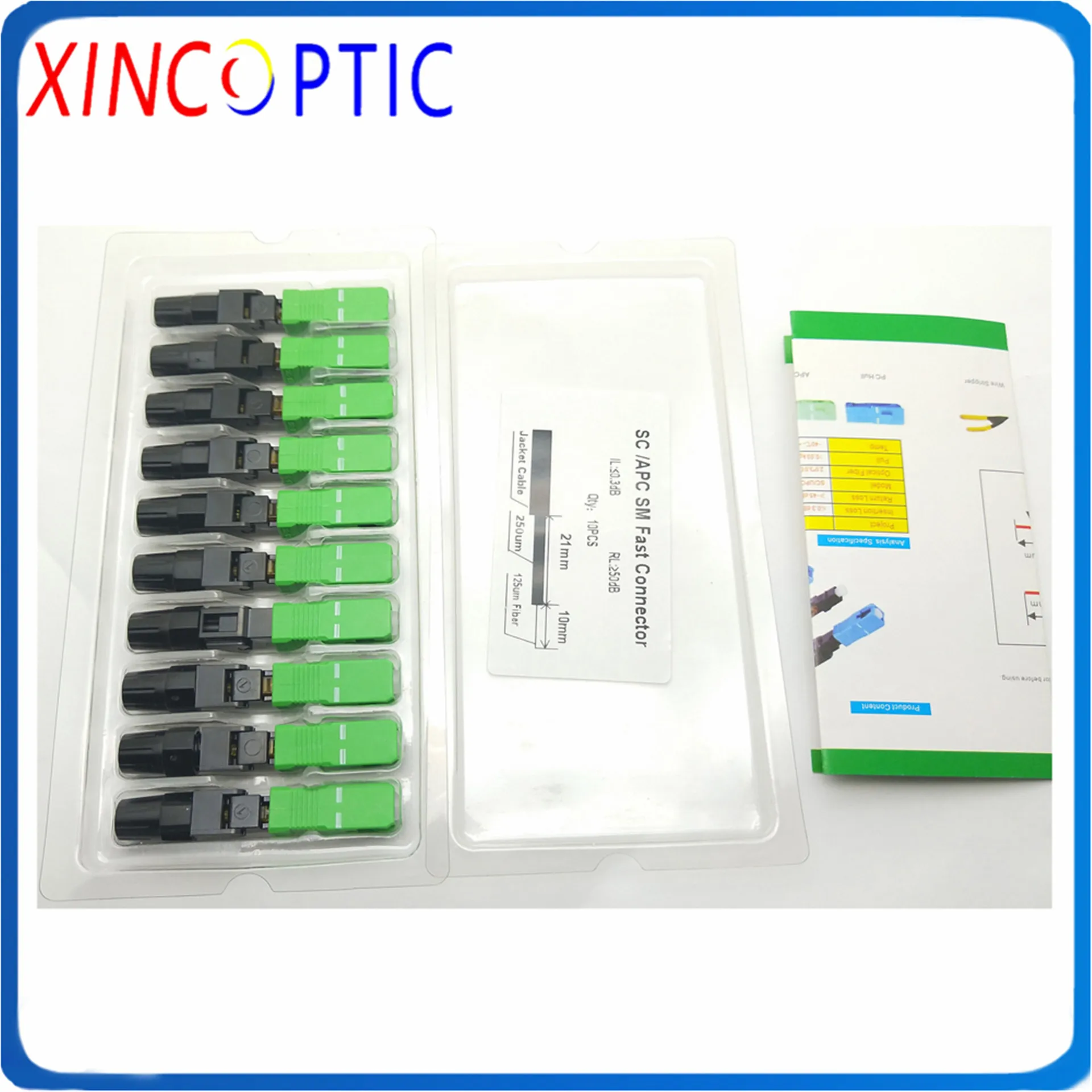 SC/UPC SC/APC встроенный быстрый разъем 55 мм SC FTTH одномодовый оптический Волоконно