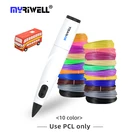 Детская 3d-ручка Myriwell, 1,75 мм, PCL Филамент для начинающих, креативный USB-шнур, игрушки сделай сам, подарок, 3d-ручка, подарок на день рождения