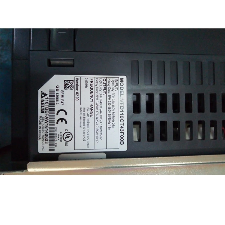 

textile chemicals 18.5kw 460v Inverter driver VFD185CT43F21A3