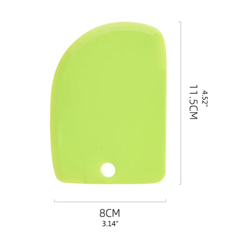 

3 Pcs DIY Cake Bowl Scrapers Set Plastic Dough Cutter for Home and Kitchen Fondant Icing Edge Decorating Tools Supplies