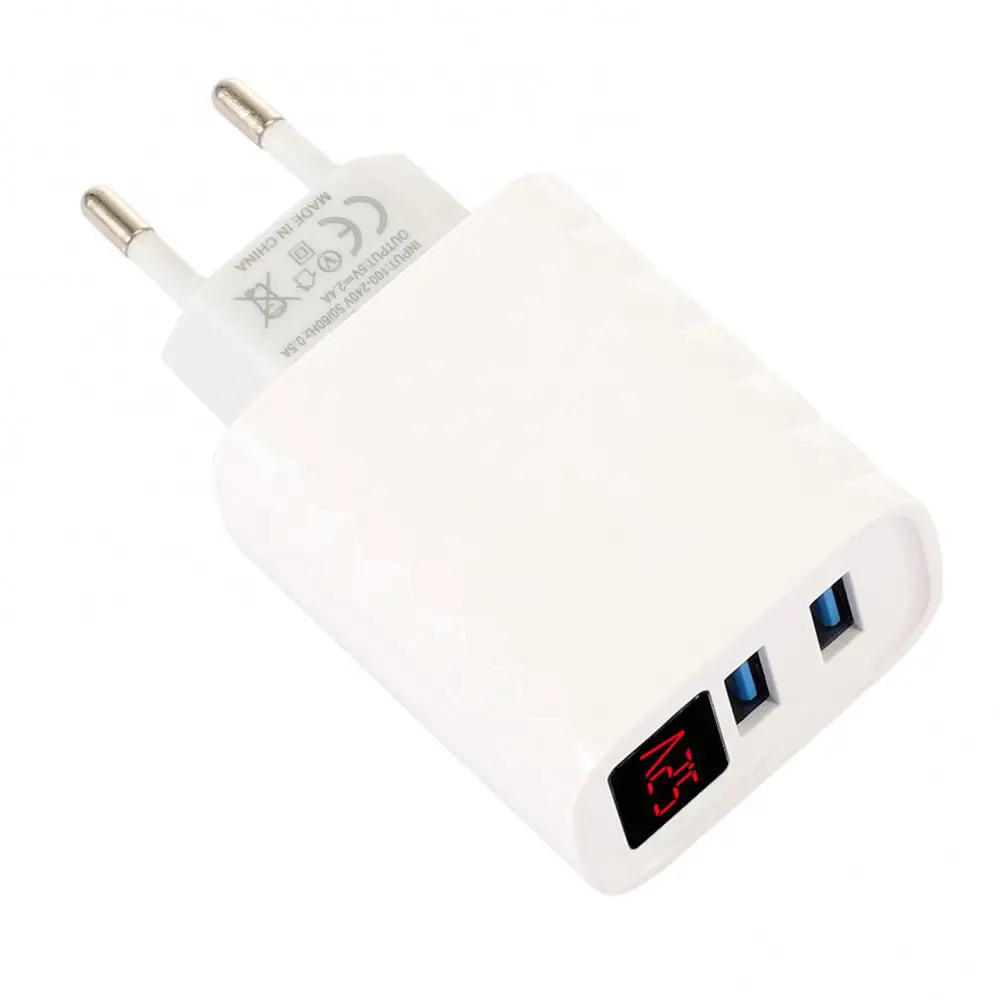 

2 USB Ports QC3.0 3A Fast Charging Mobile Phone Quick Charger Adapter EU/US Plug Mobile Phone Accessories