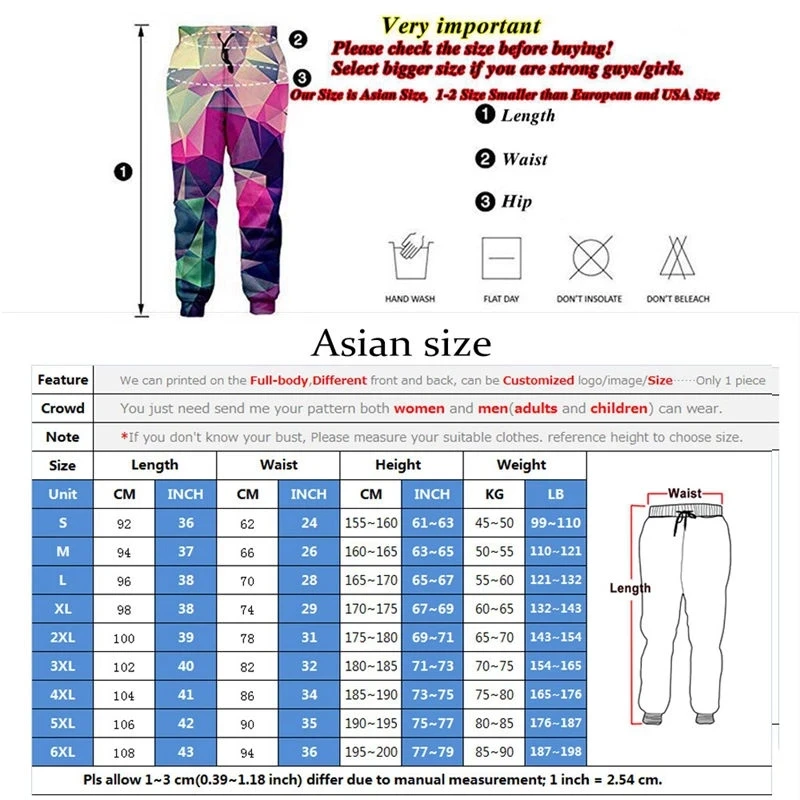Брюки унисекс мешковатые джоггеры с 3D принтом повседневные уличные