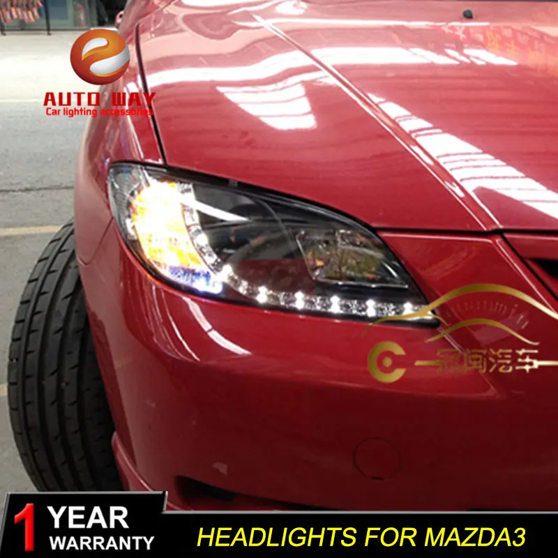 Высококачественный чехол для стайлинга автомобиля фары Mazda 3 2006 2012 светодиодный