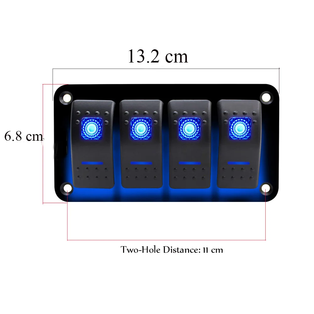 Универсальный 4 банды клавишный выключатель панель автоматический светодиодный