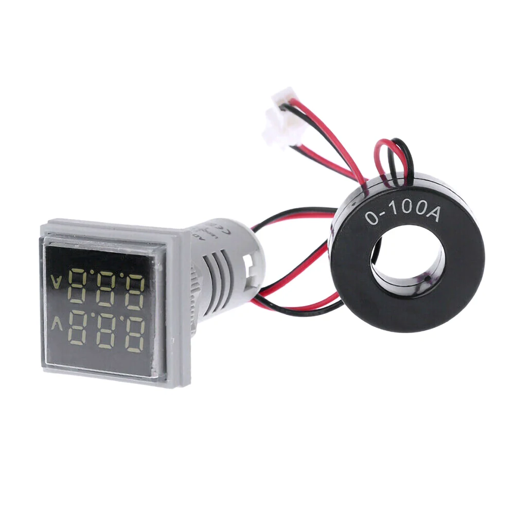 Светодиодный вольтметр ShuntAC 60-500 в 0-а цифровой амперметр двойной светодиодный