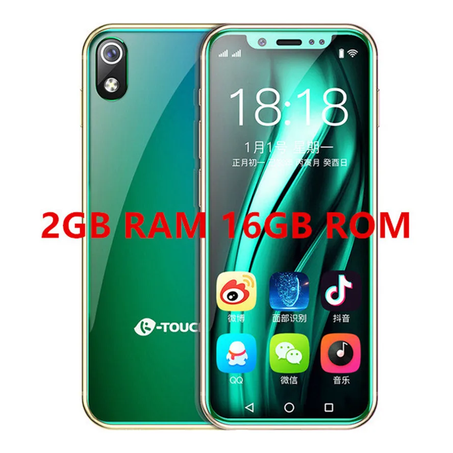 2GB 16GB Green K-TOUCH I9 супер мини мобильный телефон 3 ГБ 32 ГБ Celular 2000 мАч Android 8,1 смартфон разблокировка лица gps wifi 2 Гб 16 Гб мобильный телефон - Цвет: 2GB 16GB Green