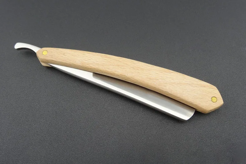 Пустые мужские бритвенные бритвы Прямые классические из чистого бука с