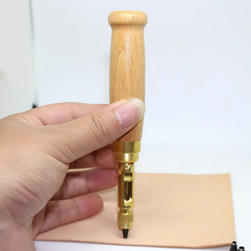 Leather Craft Screw Hole Punch Sewing Leathercraft Automatic Belt Cutter Replaceable DIY Tool 1 Set | Инструменты