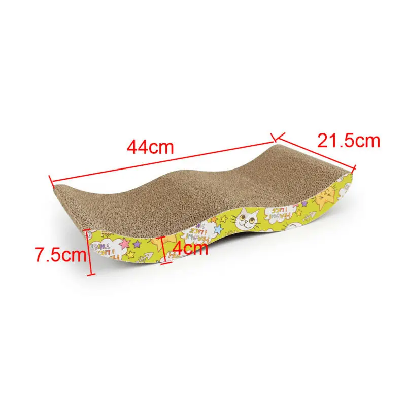 

44x22 cm Pet Cat Scratcher Corrugated Board Grinding Claw Plate Catnip Climbing Frame Scraper Mat Pad Cat Scratcher Toy