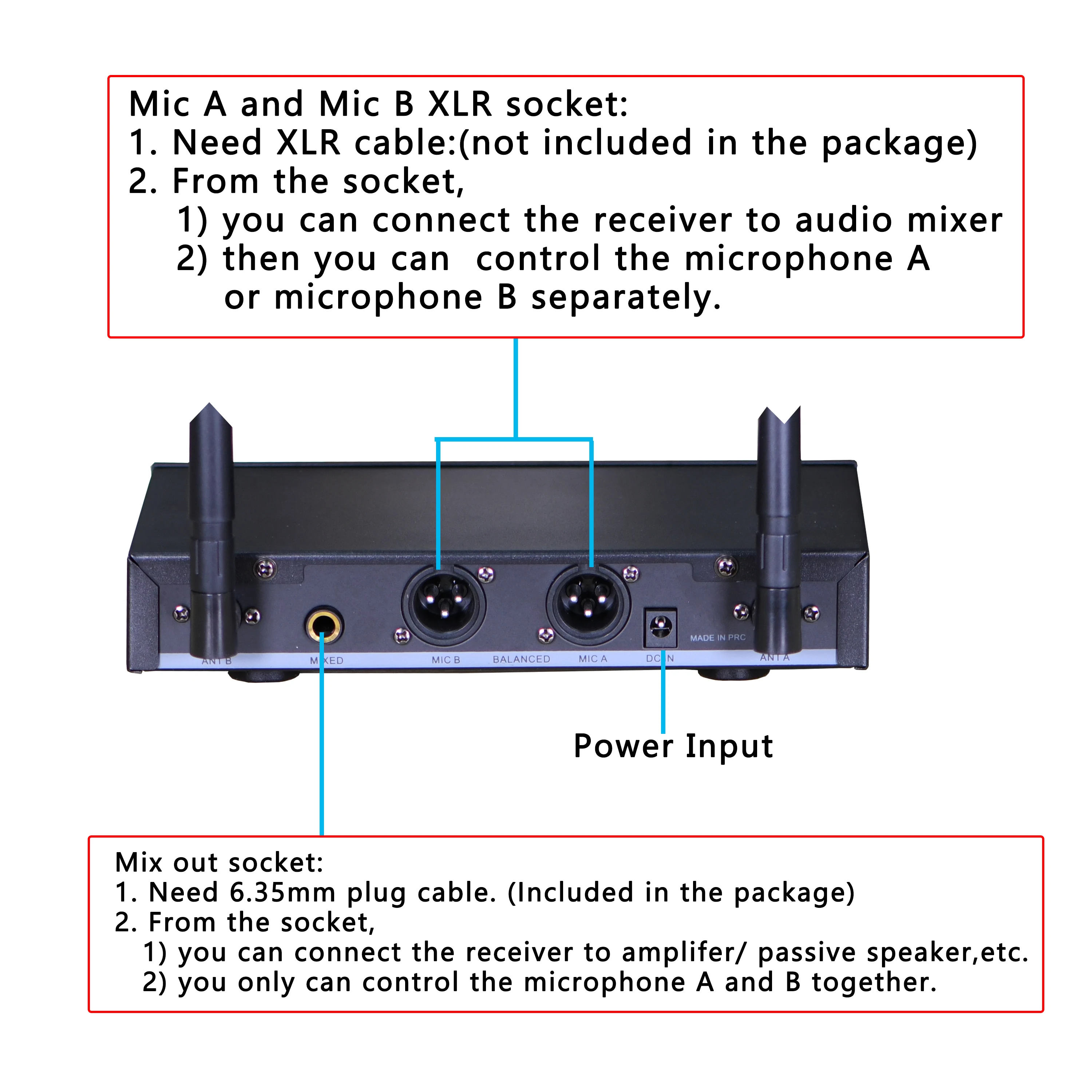 Freeboss FB U35H2 двухполосная UHF Беспроводная микрофонная система с фиксированной