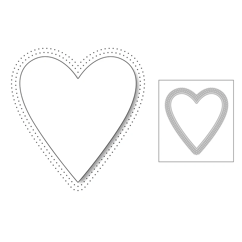 

2020 новой модели для дня Валентина сердце Рамка металлический Трафаретный вырубной Штамп для DIY Cut Бумага тиснение Making крайняя карта альбом С...