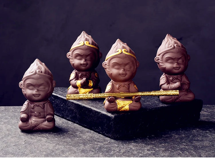 Творческий подвесной китайский набор кунг-фу из фиолетовой глины Обезьяна