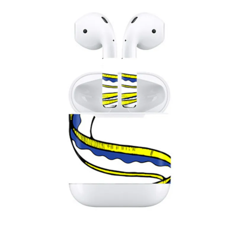 Модная защитная виниловая наклейка для наушников Apple AirPods съемная клейкая