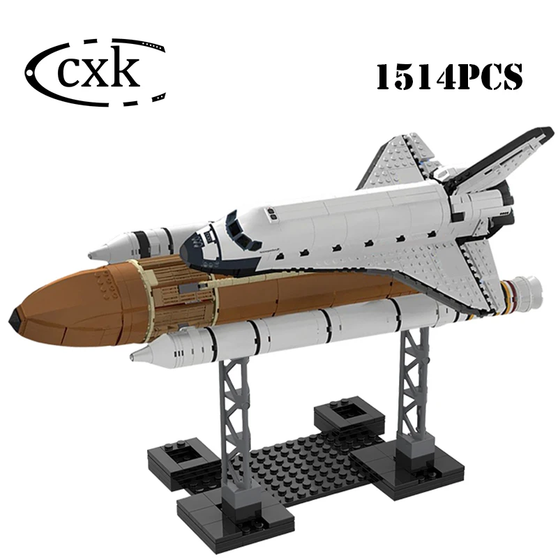 

Высокотехнологичный Военная серия космический челнок экспедиция M0C-10231 ракета модель строительные блоки Diy Кирпичи игрушки для детей, подар...