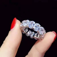 be 8 luxury cubic zirconia engagement ring for women white gold color finger ring bridal wedding party gifts r164