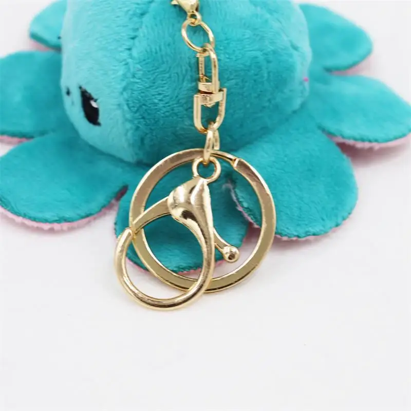 

FIMAODZ Two Sides Plush Reversable Octopus Keychain Double Sided Animal Key Chain for Women Kids Cute Key Ring Toy Birthday Gift