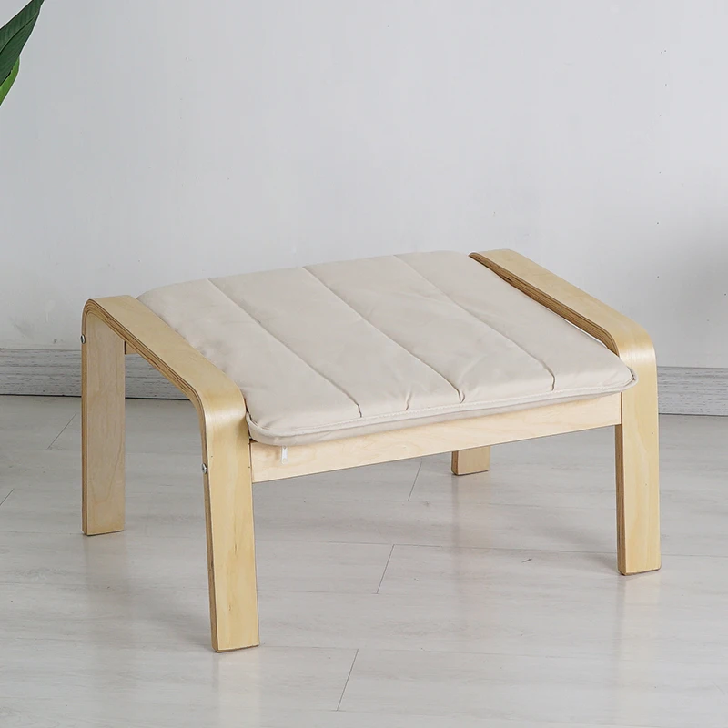 Удобный деревянный табурет для оттоманской ног с подушкой мебель гостиной