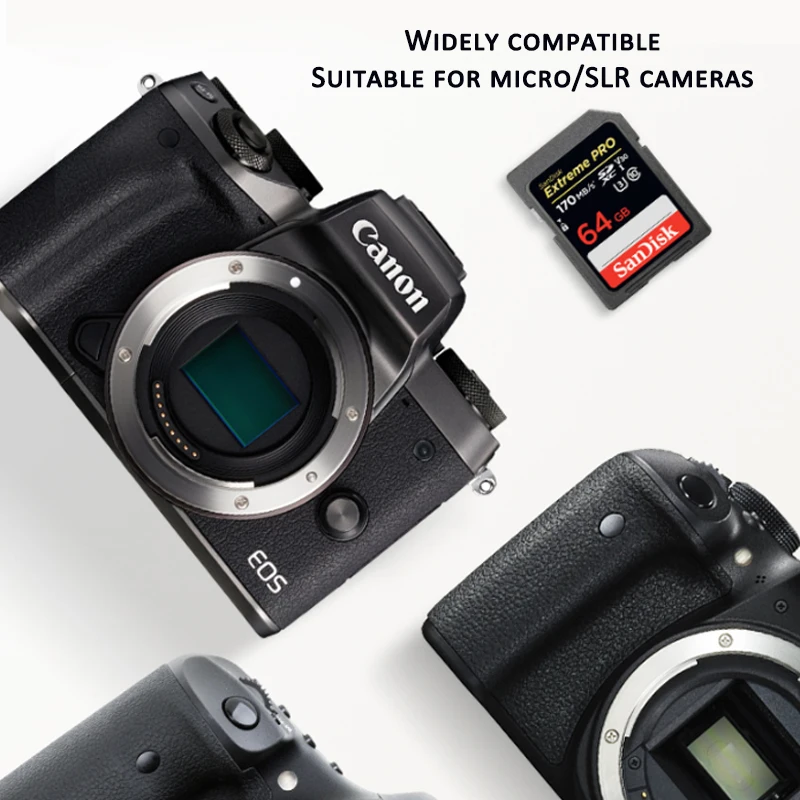 SanDisk Memory Card 32GB SD 64GB 128GB 256GB SDXC Extreme PRO 170MB/s Flash Drive for Camera | Компьютеры и офис